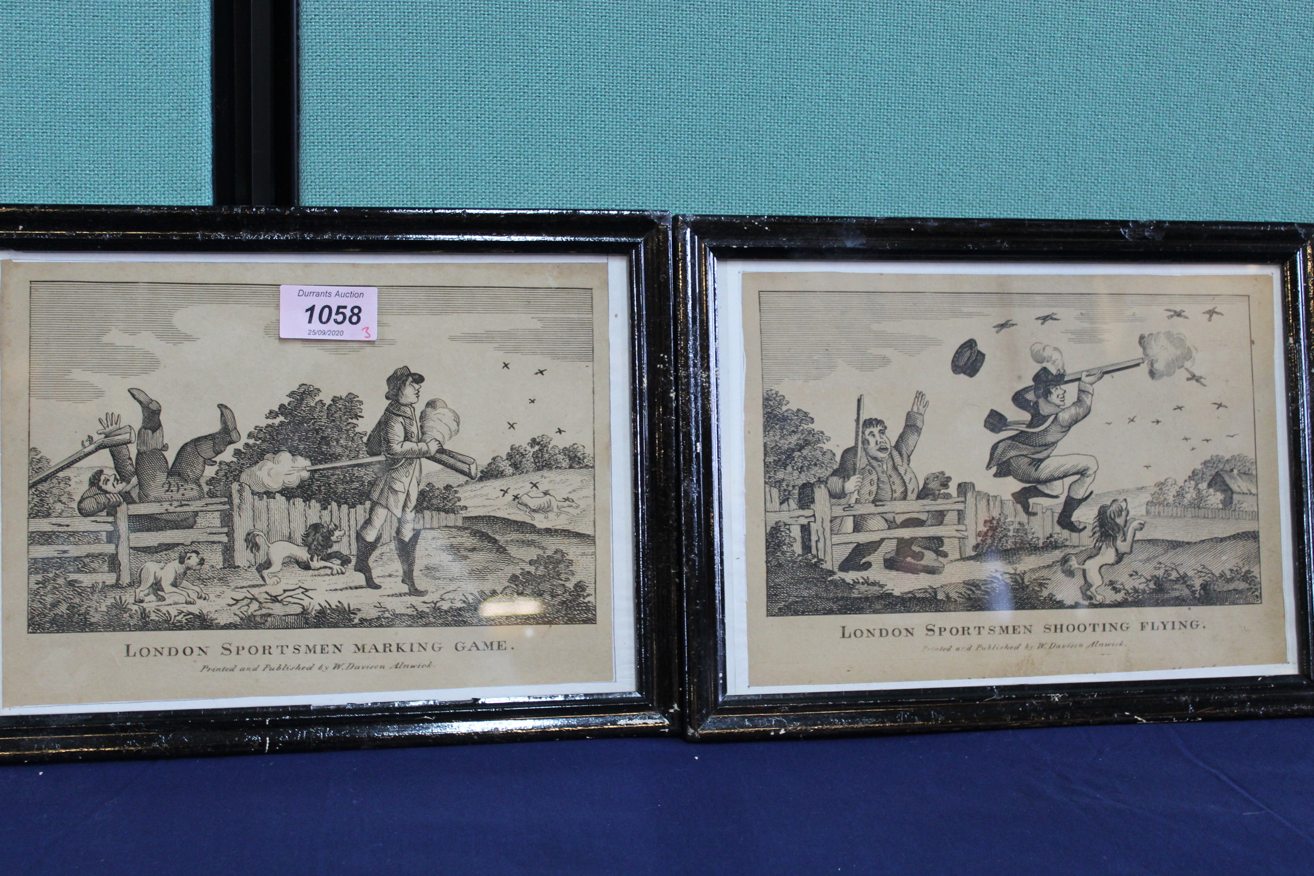 Three early 19th Century comic sporting prints depicting 'London sportsmen', - Bild 3 aus 3