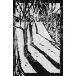 Orchard - lino print