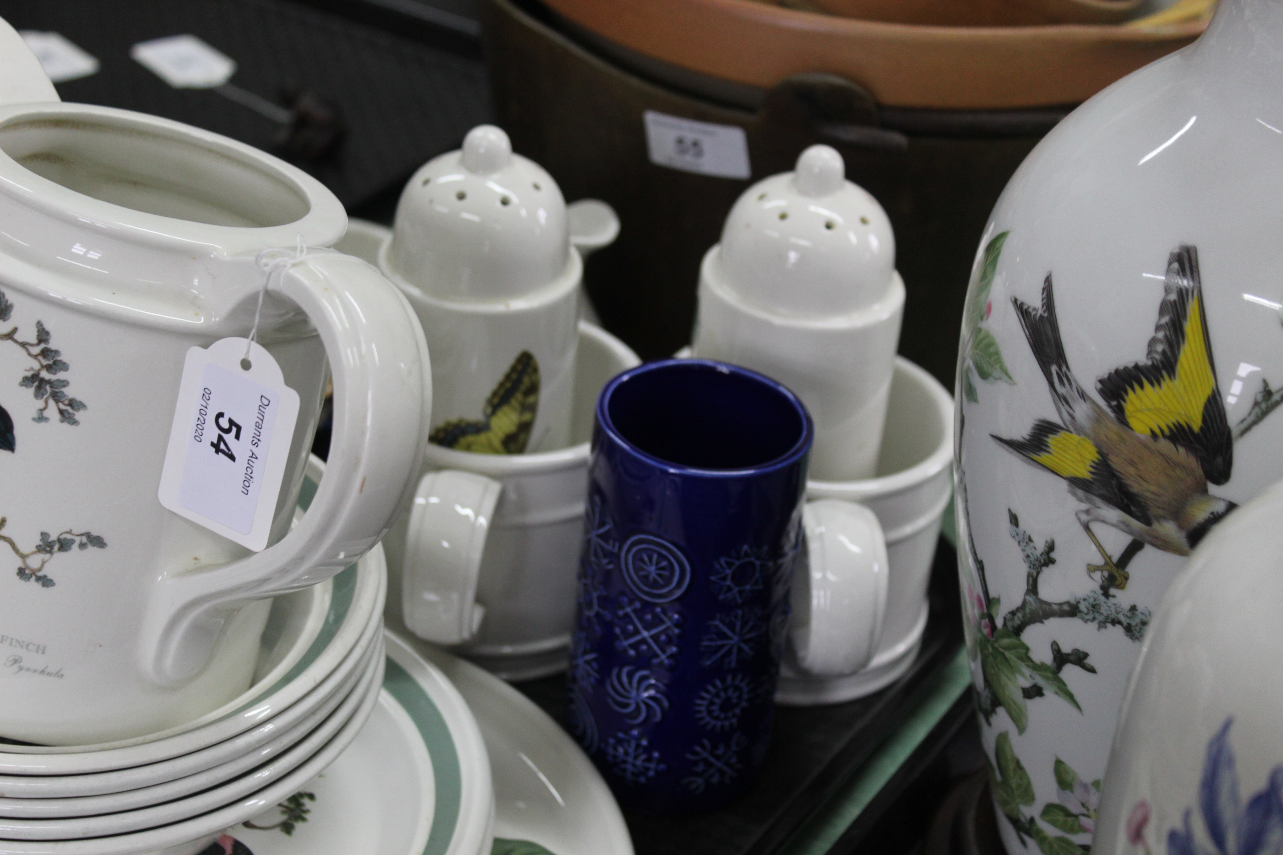 A tray of assorted Portmeirion china including British Birds cereal bowl and Botanical sugar - Image 2 of 3