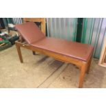 1960's oak and leathette doctor's examination table
