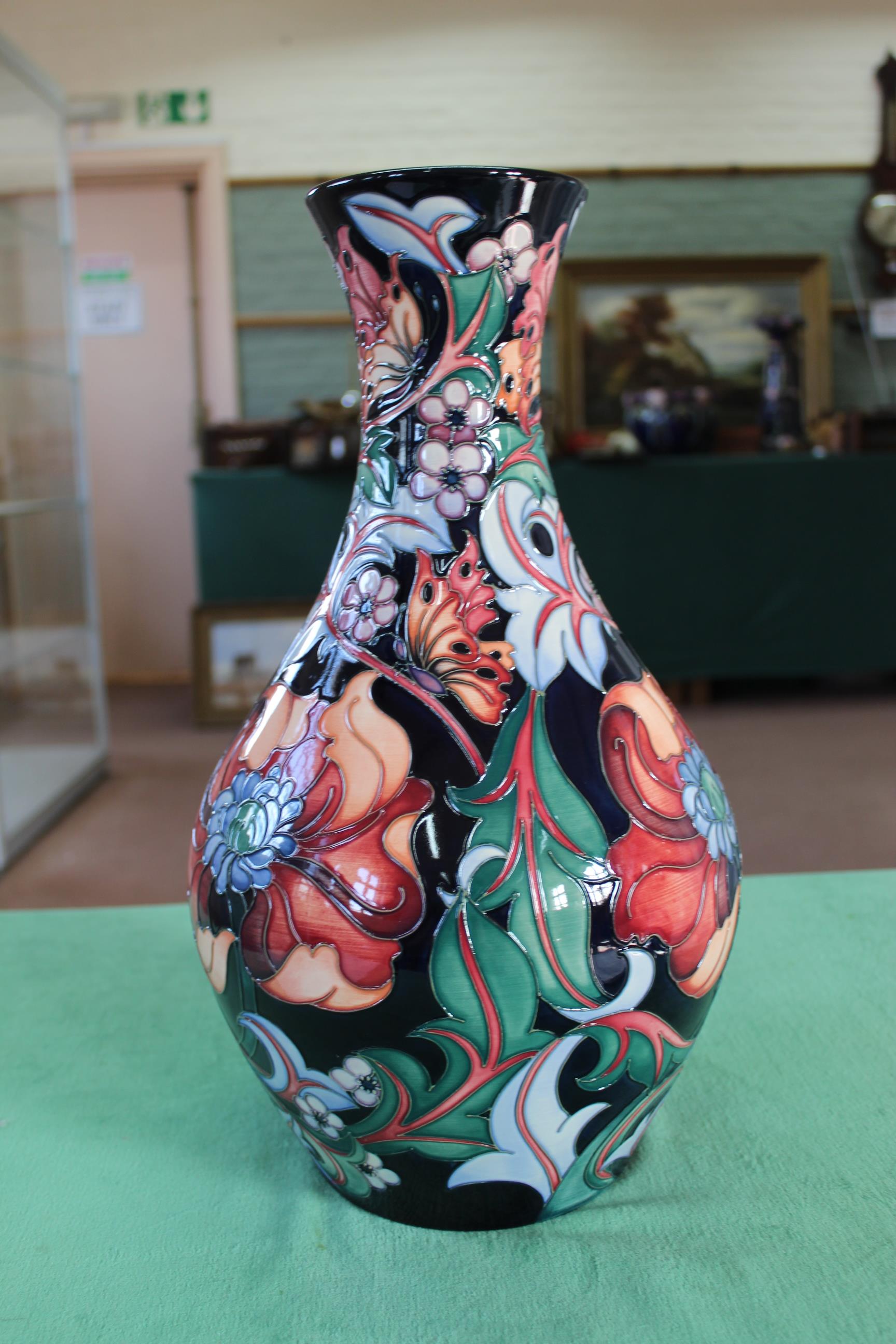 A Moorcroft very large 'Compton' pattern vase, 2007 by Rachel Bishop, 16 1/2" high, - Image 2 of 3