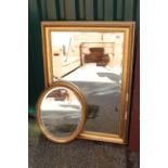 Two gilt wall mirrors