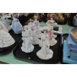 Six Coalport Golden Age figurines