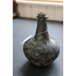 An 19th Century onion shaped wine bottle,