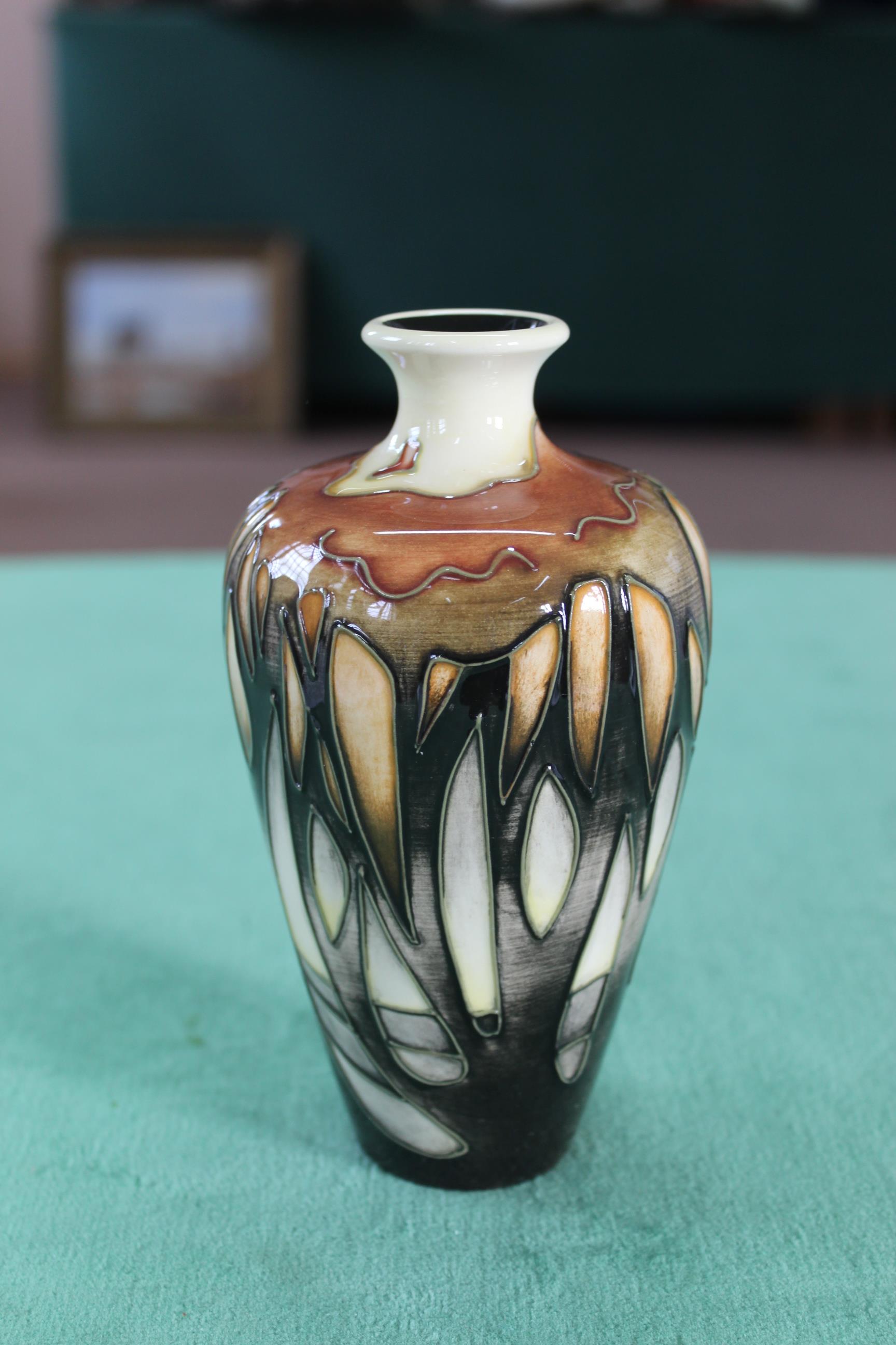A Moorcroft 'La Garenne' pattern vase, 2005 by Emma Bosson, 6" tall, - Image 2 of 3