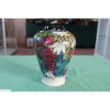 A Moorcroft 'Nostalgia' pattern vase, 2003 by A Davenport, limited edition 4/150, 8 1/2" tall,