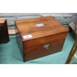 A mid 19th Century rosewood vanity box with fitted interior,
