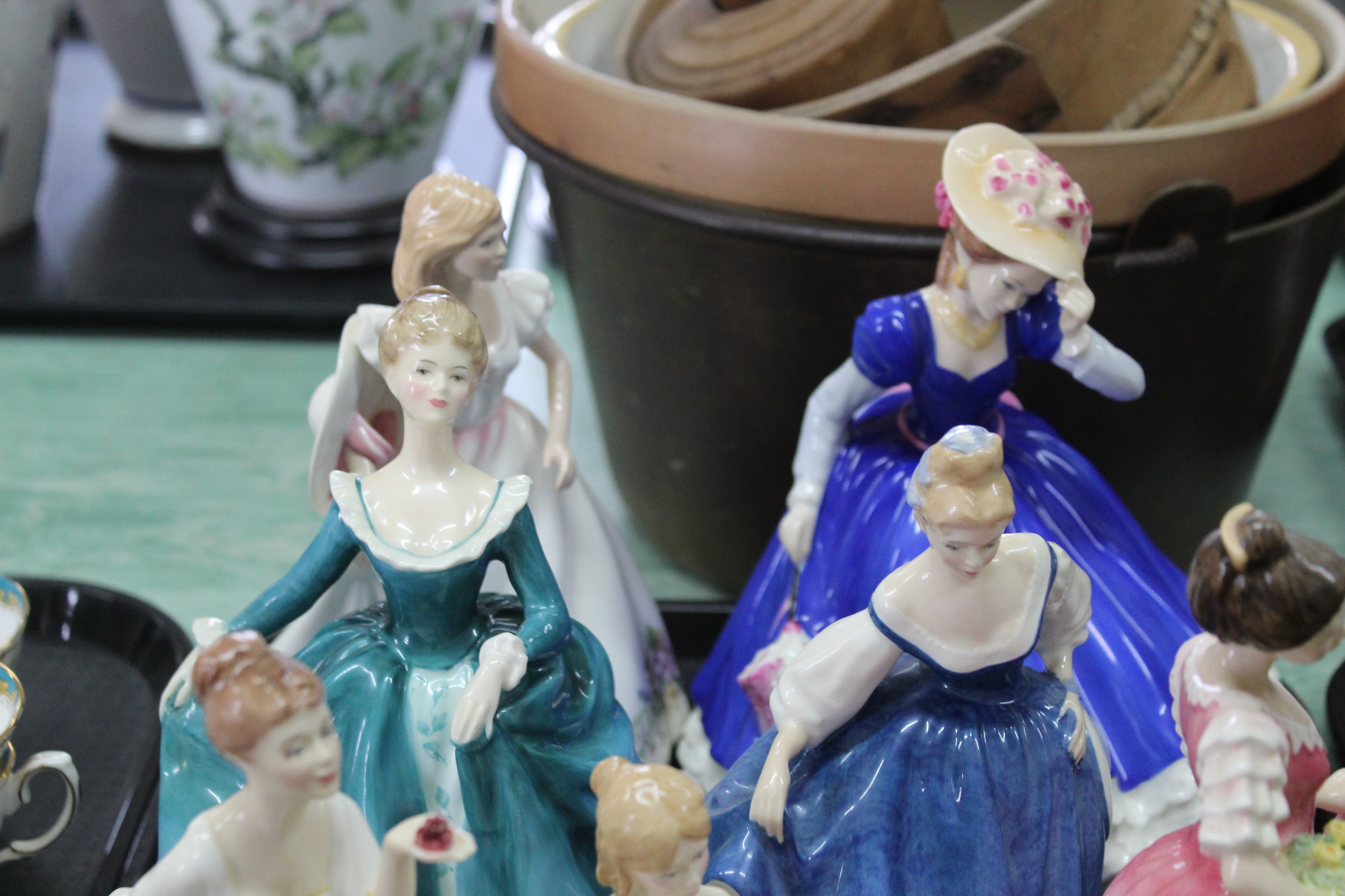 Nine Royal Doulton lady figurines, Joanne HN 3422, Miss Kay HN 3659, Janine HN 2461, Kay HN 3340, - Image 2 of 3