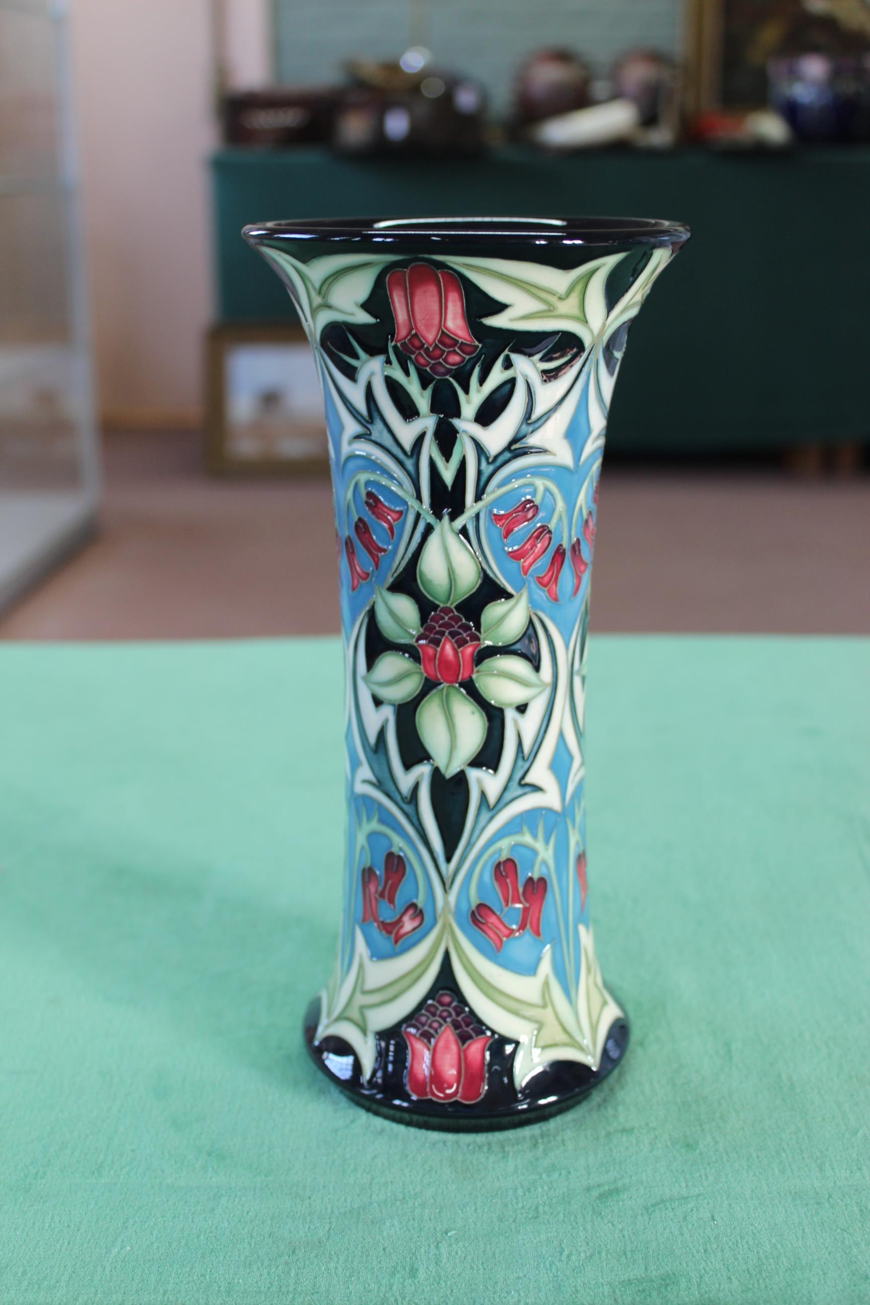 A Moorcroft 'Isabella' pattern vase, 2004 by Sian Leeper, William Morris Masterpiece Collection,