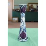 A Moorcroft 'LA Tulip Noire' pattern vase, 2003 by E Bossons, limited edition 82/100, 12" high,