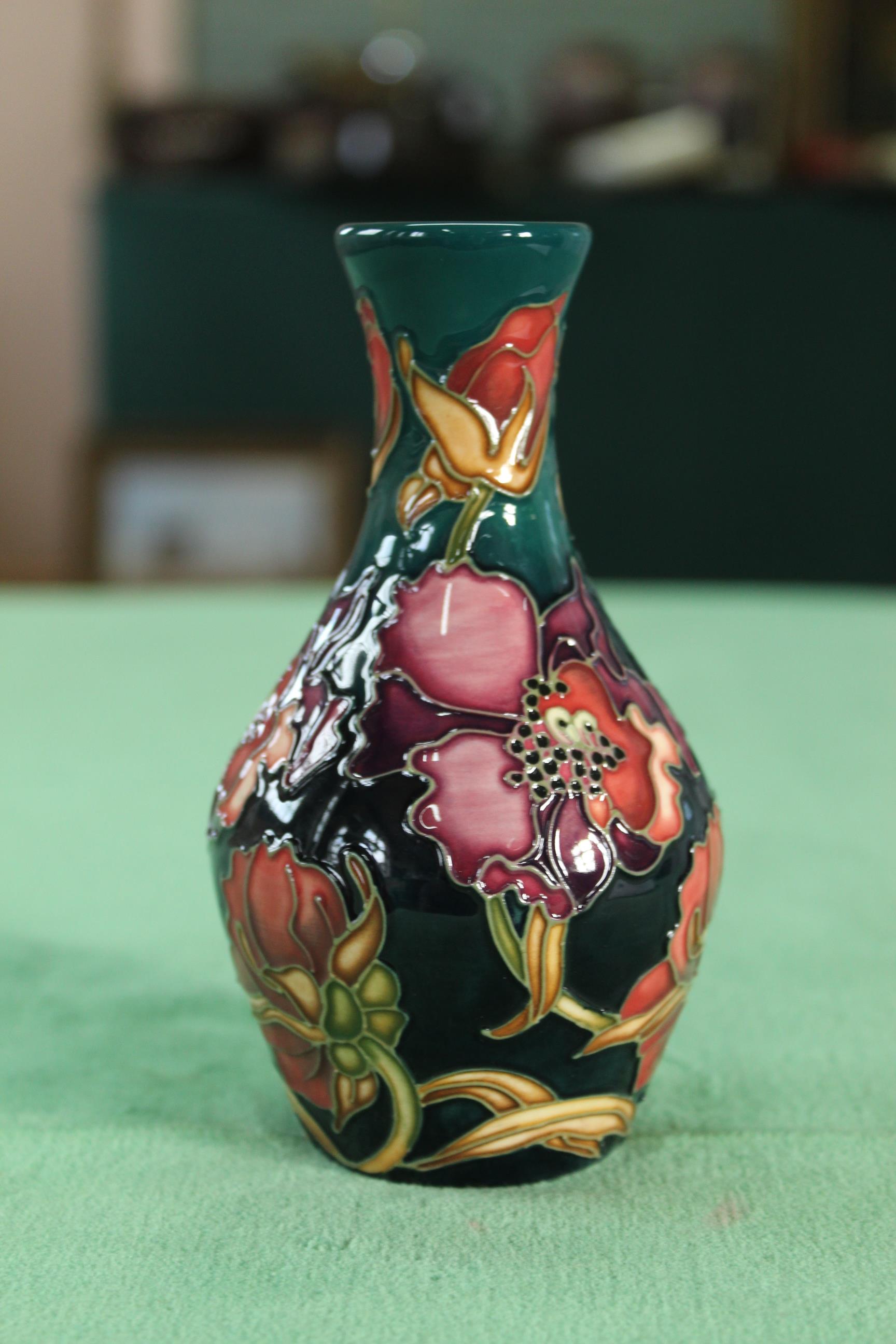 A Moorcroft 'Carolina Moon' pattern vase, 2006 by K Goodwin,