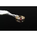 A 9ct gold multi stone set ring, size N,