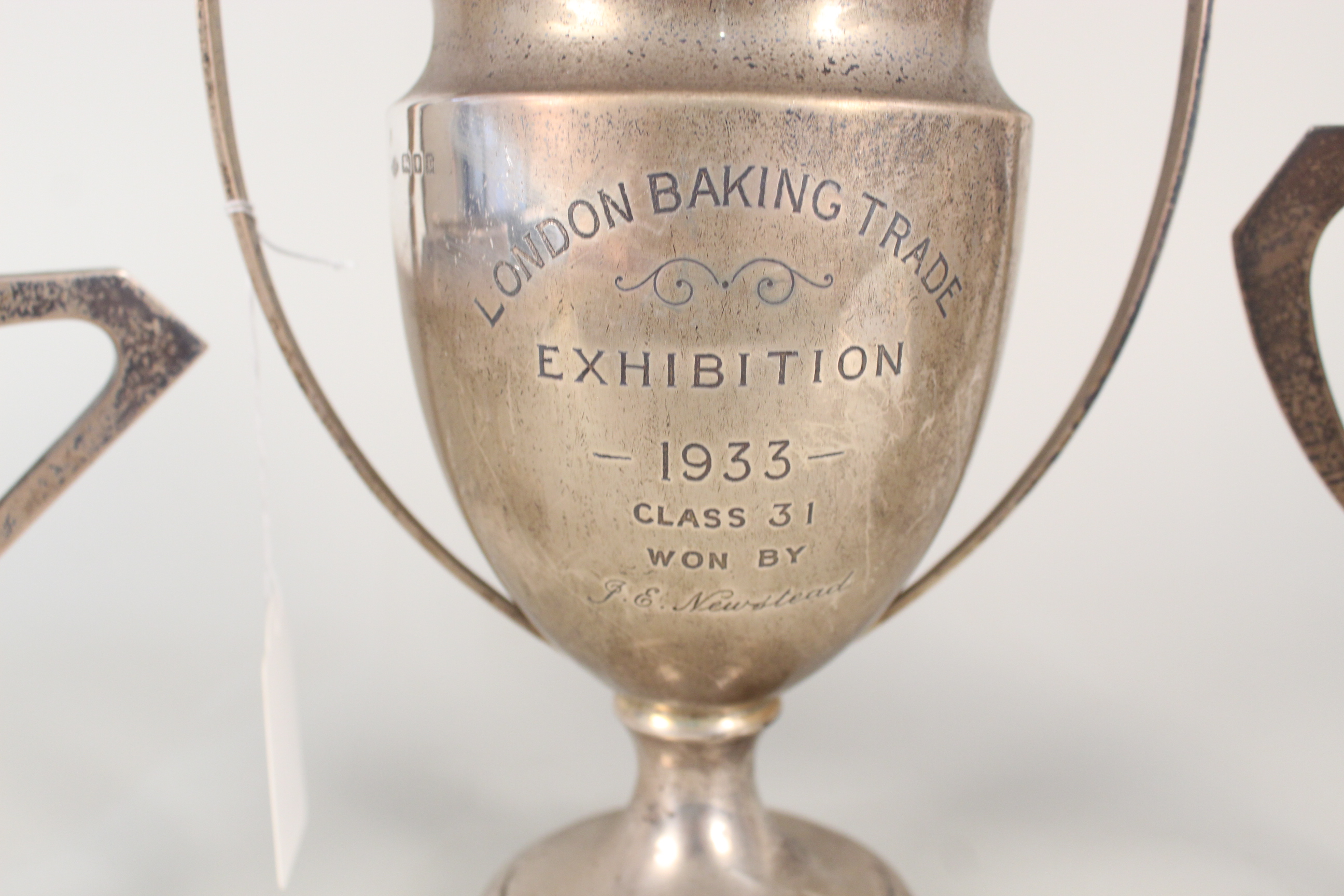 Three silver trophy cups (with presentation inscriptions), - Image 3 of 5