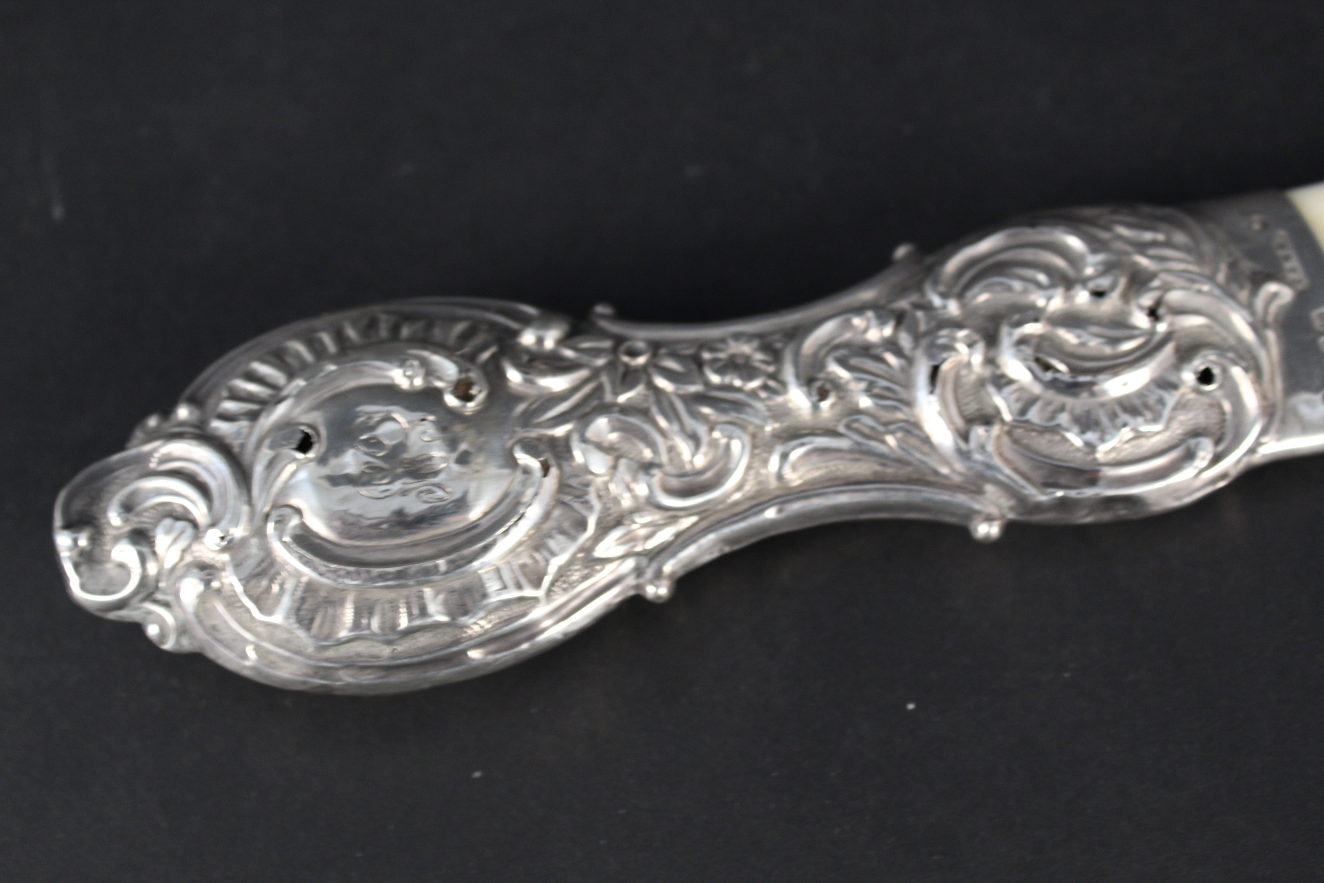 A silver handle ivory bladed page turner (some losses to silver), - Image 2 of 2