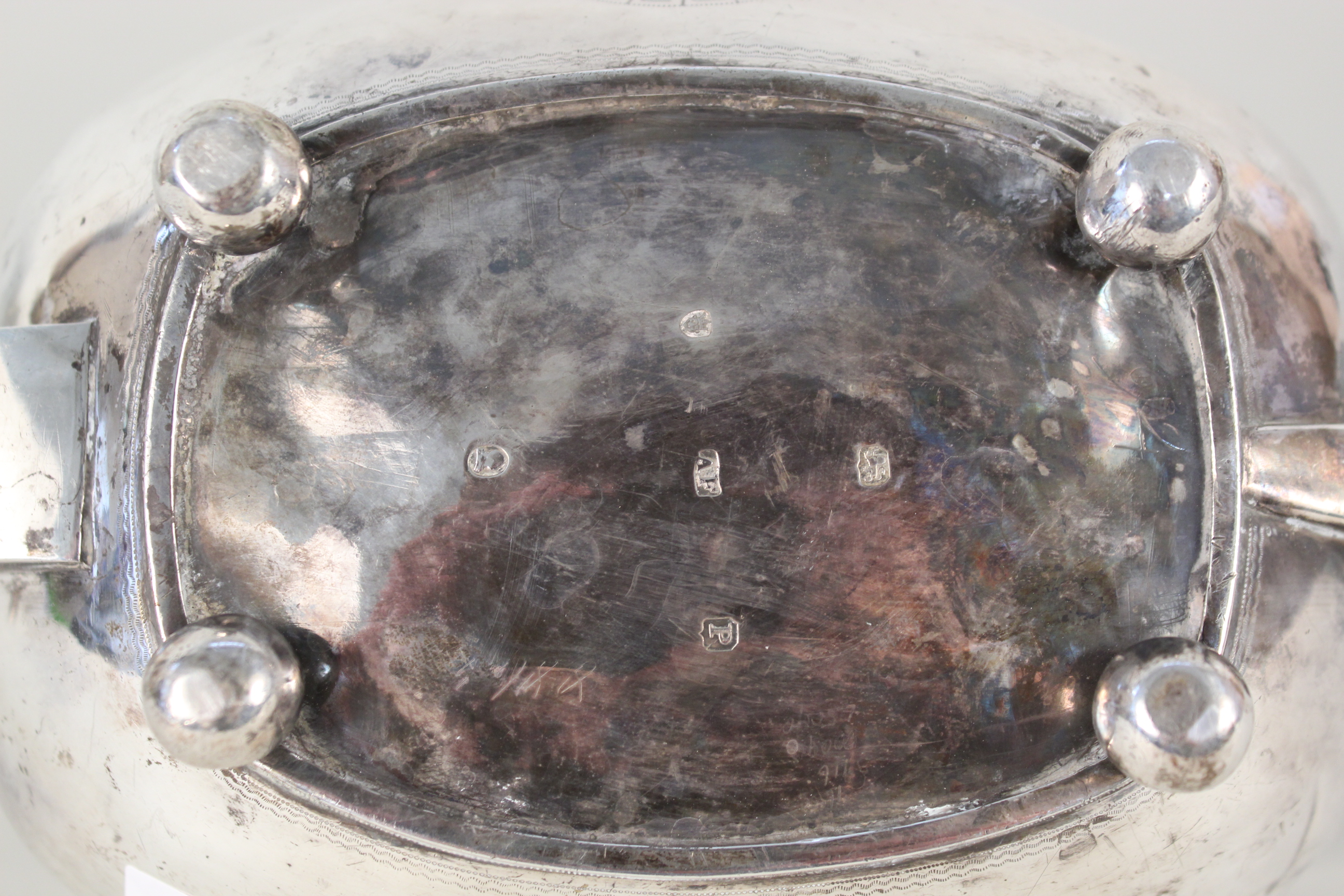 A Georgian silver teapot (as found), hallmarked London 1810, - Image 3 of 4