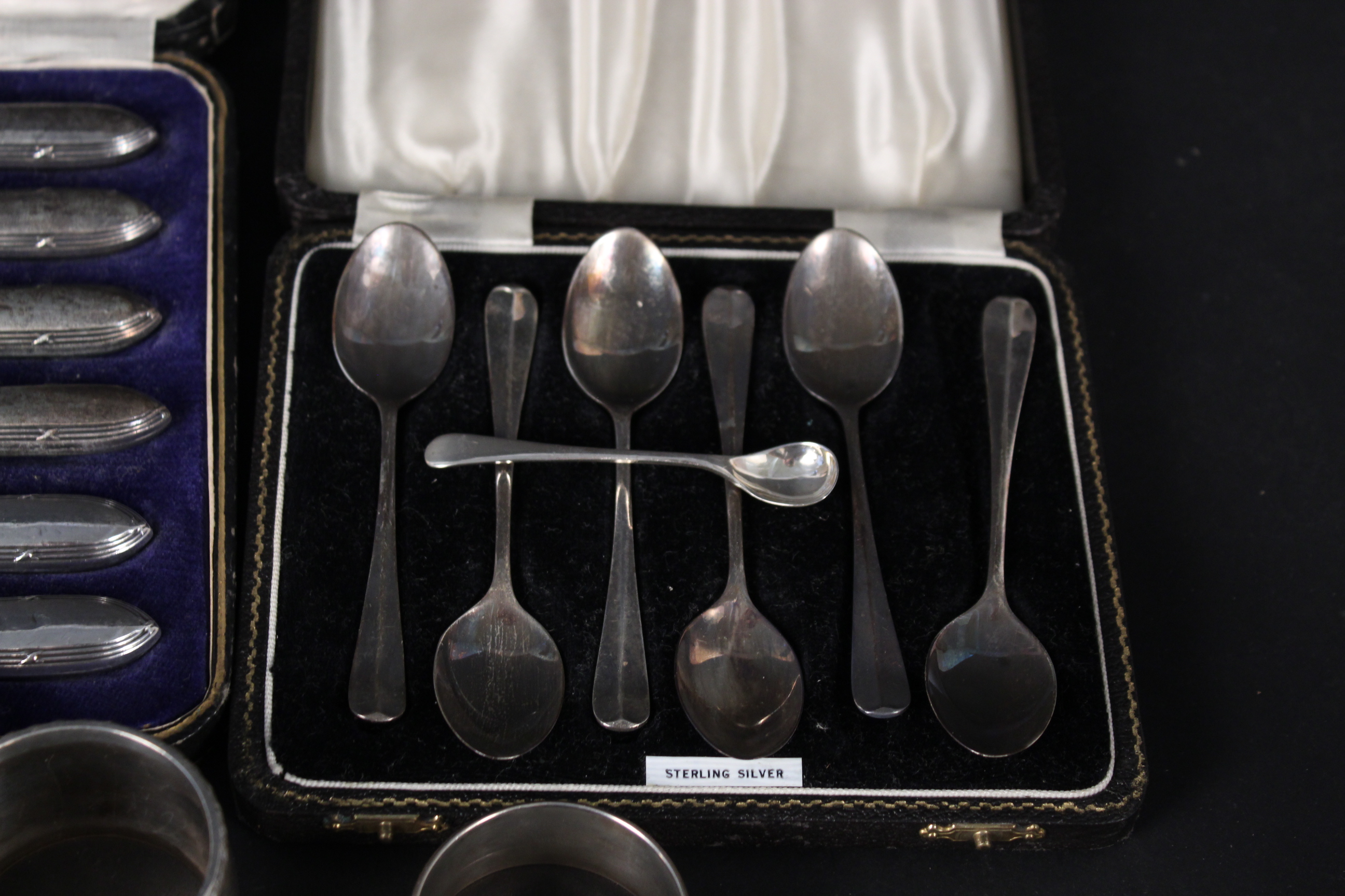 A set of six silver teaspoons, - Image 2 of 3