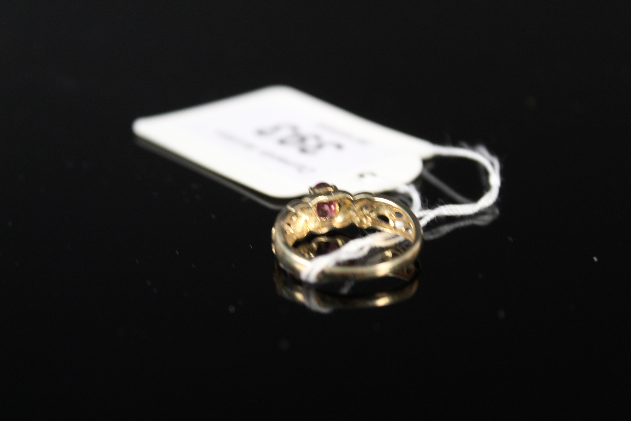 A 9ct gold multi stone set ring, size N, - Image 3 of 3