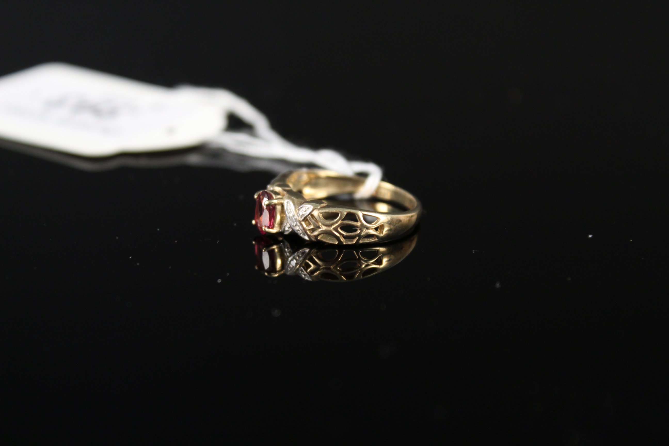 A 9ct gold multi stone set ring, size N, - Image 2 of 3