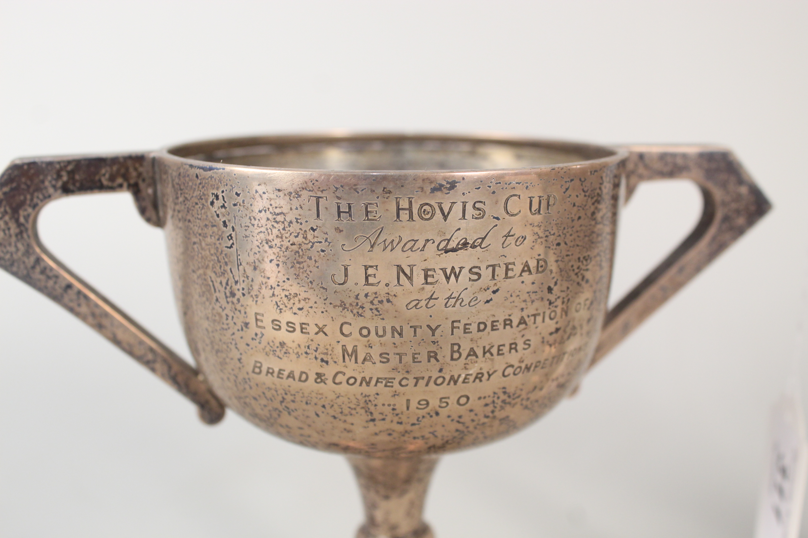 Three silver trophy cups (with presentation inscriptions), - Image 2 of 5
