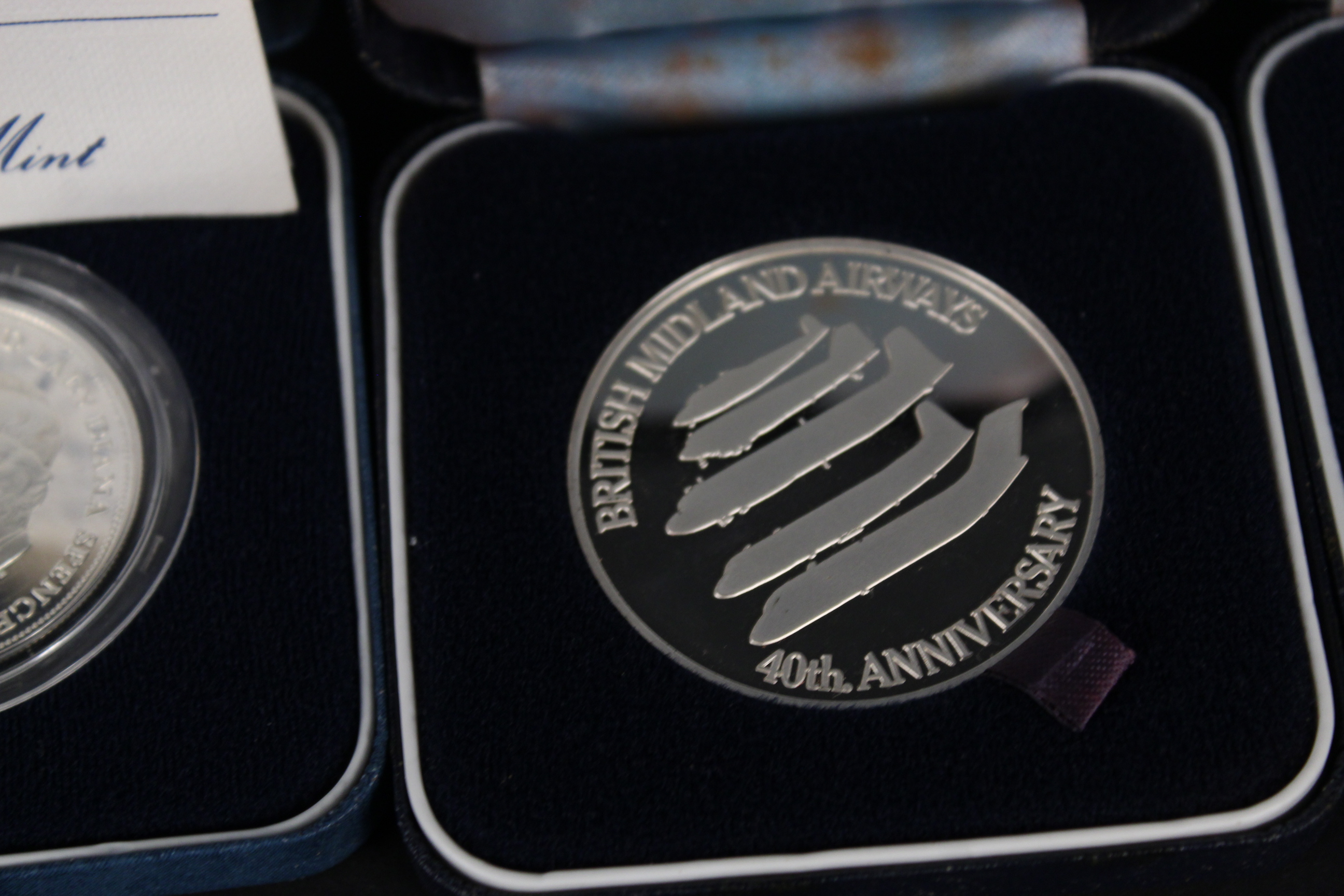 Four silver medallions commemorating the 40th Anniversary of British Midland Airways together with - Image 4 of 4