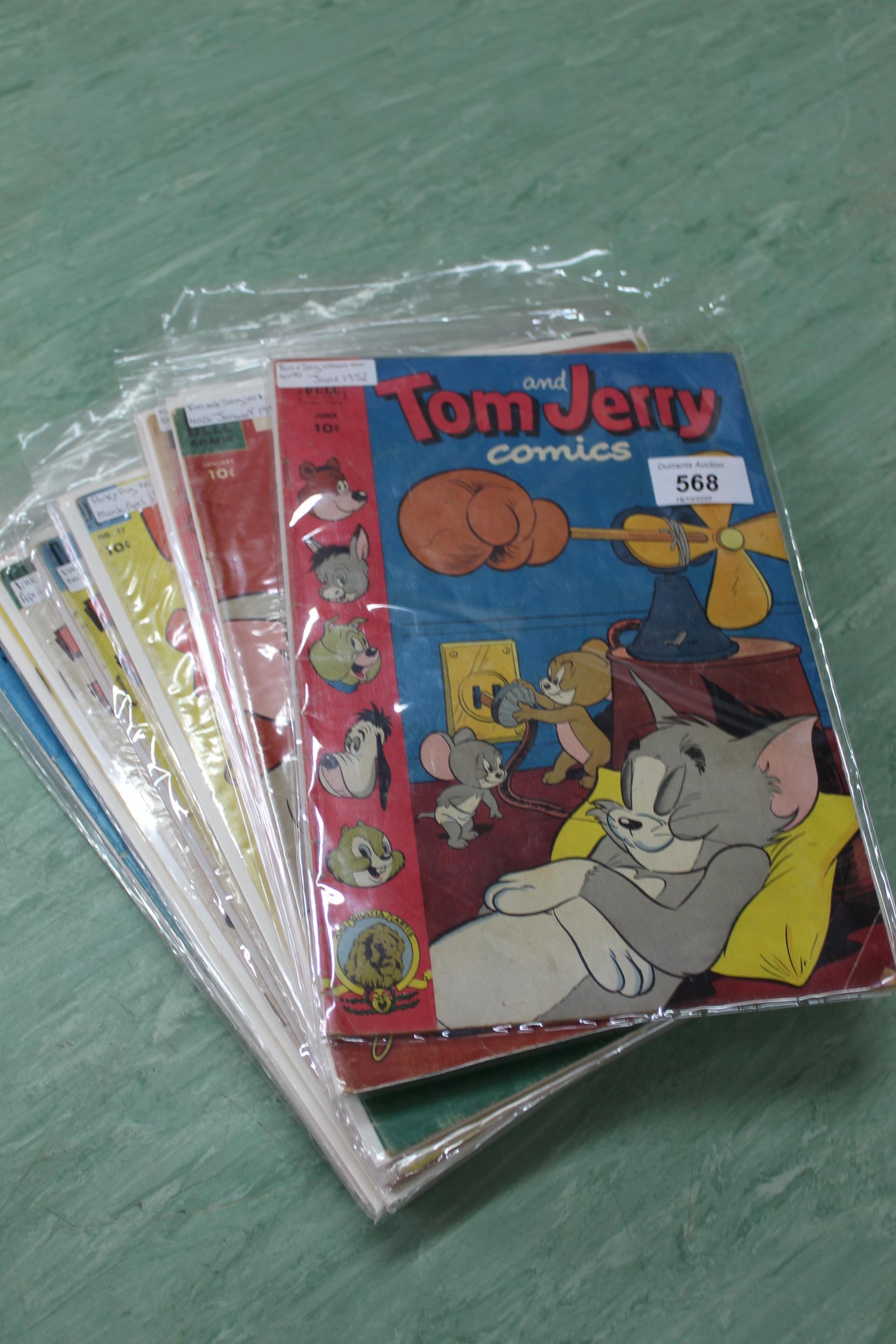 A selection of 1950's/60's Dell comics including Tom & Jerry, Porky Pig,