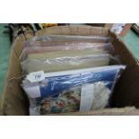 A box of world stamps,