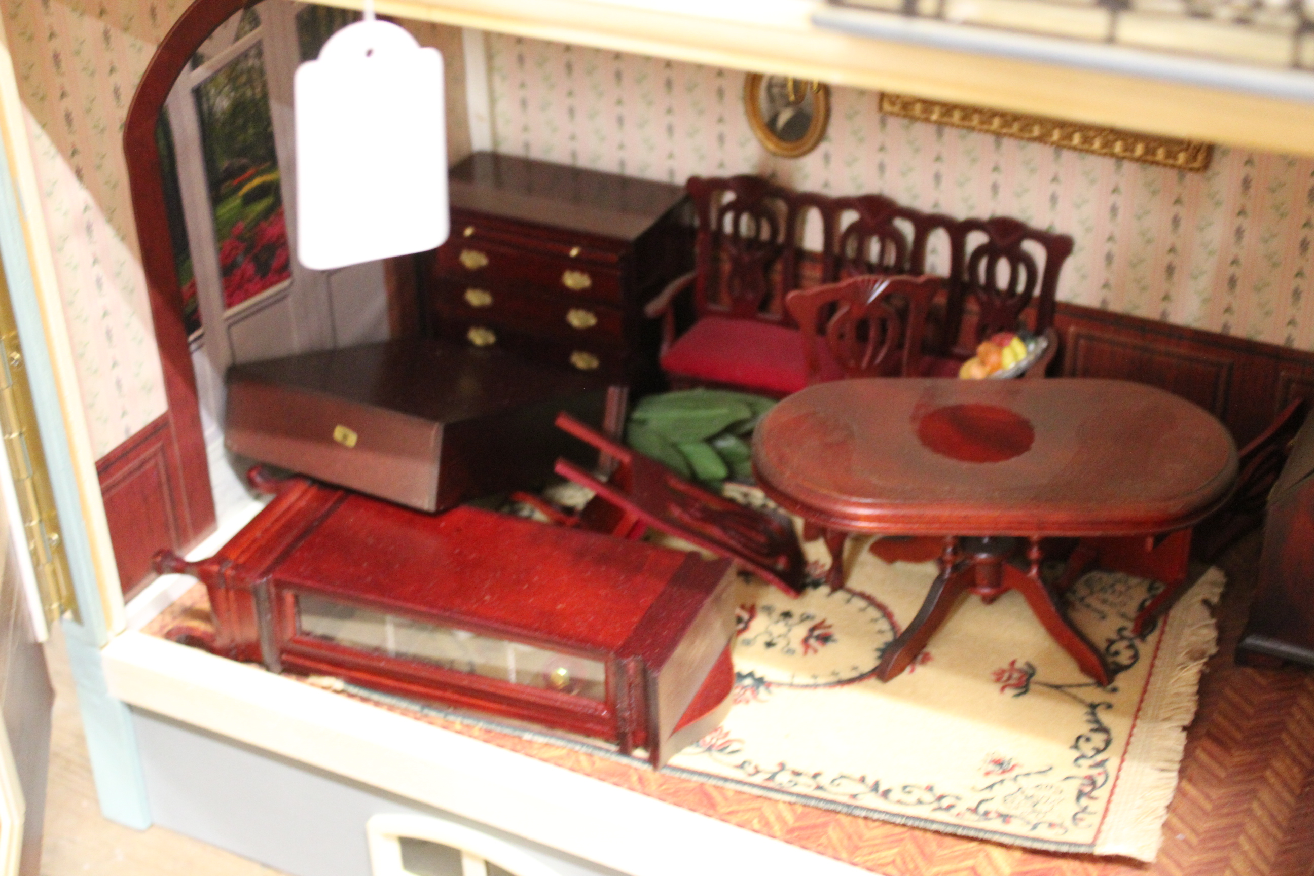 A large vintage dolls house with contents together with a 'William Bartlett' shop and contents - Image 3 of 3