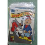 A selection of 1950's Dell Looney Tunes comics including Bugs Bunny,