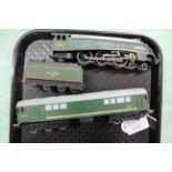 Hornby Dublo locomotive unboxed 6022 'The Mallard' with tender plus an unboxed electric engine