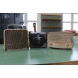 A vintage portable radio by Ever Ready 'Sky King', with cloth covered case,