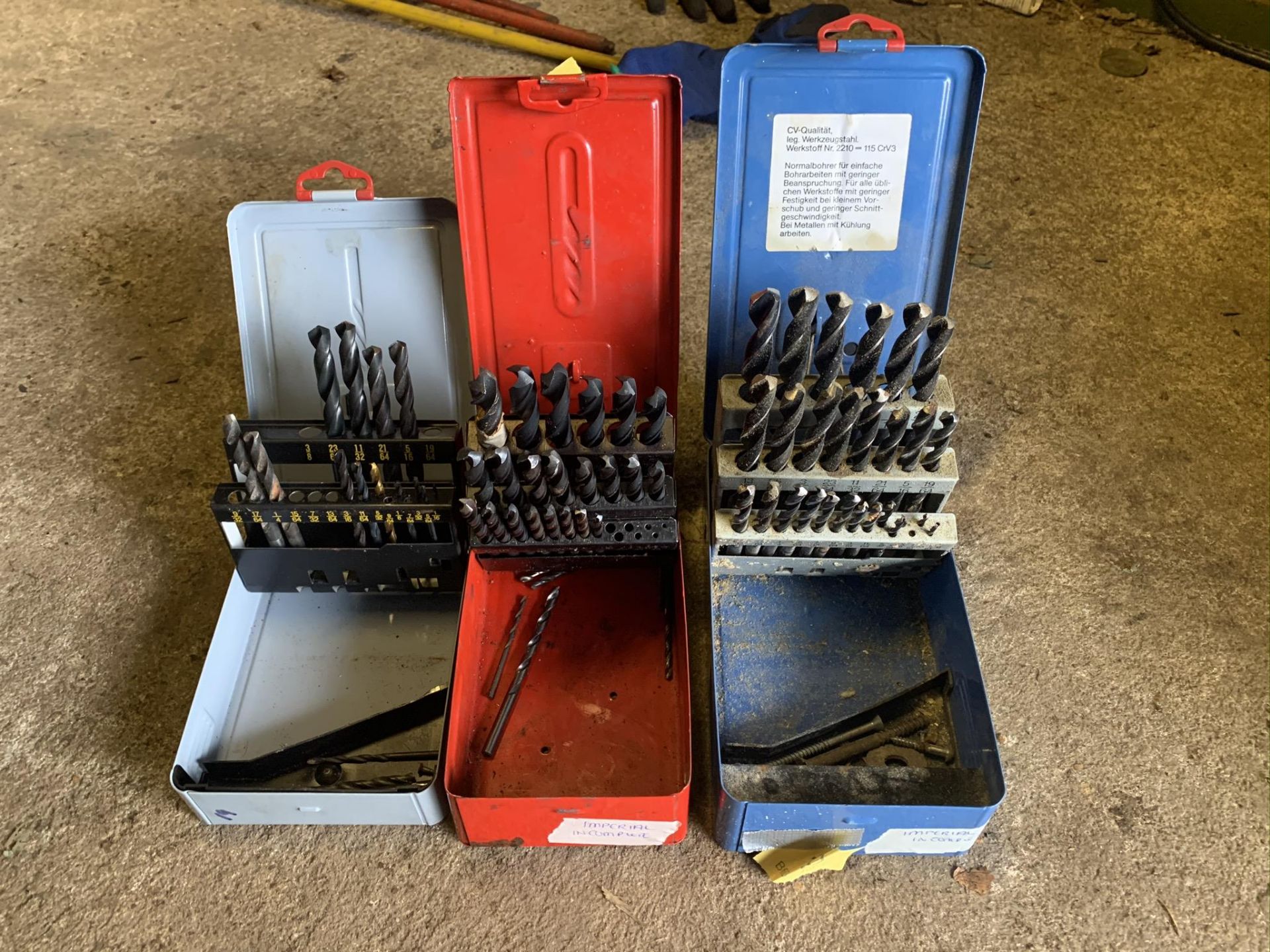 3 boxes of drill bits. Stored near Gorleston, Norfolk. No VAT on this item.