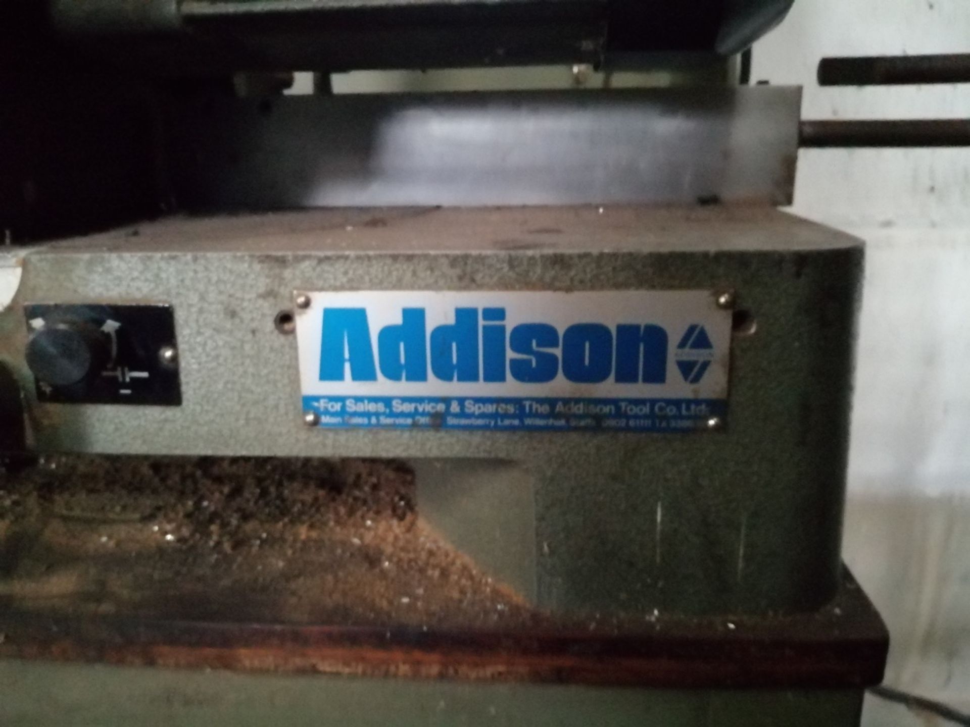 Addison cut off saw on stand with 10 inch blade. Stored near Norwich, Norfolk. - Image 2 of 3