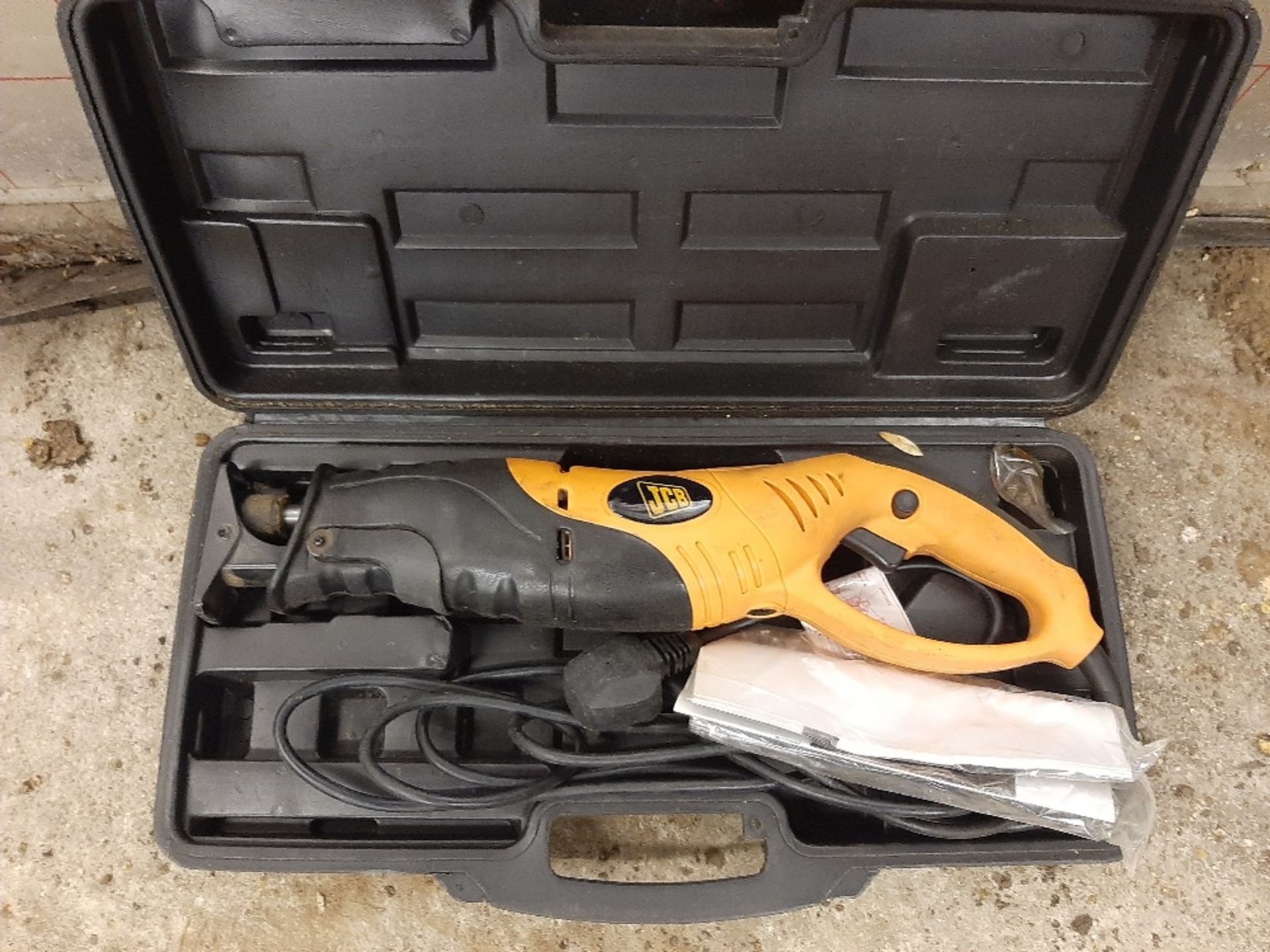 JCB 230 volt reciprocating saw. Stored near Eye, Suffolk.