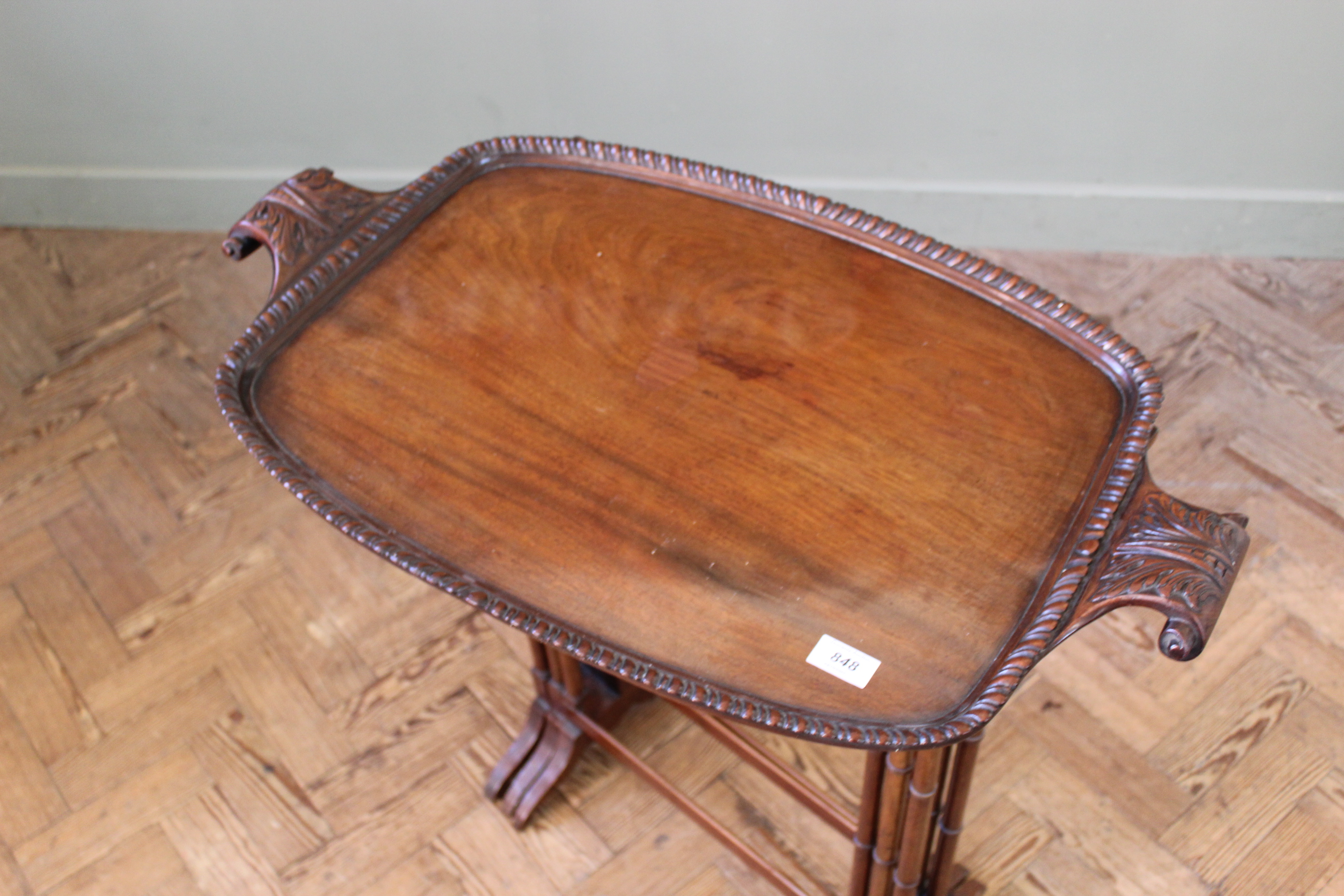 An George III carved mahogany butlers tray