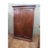 A William IV mahogany double wardrobe