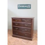 An Edwardian mahogany five drawer chest by Spillman & Co.