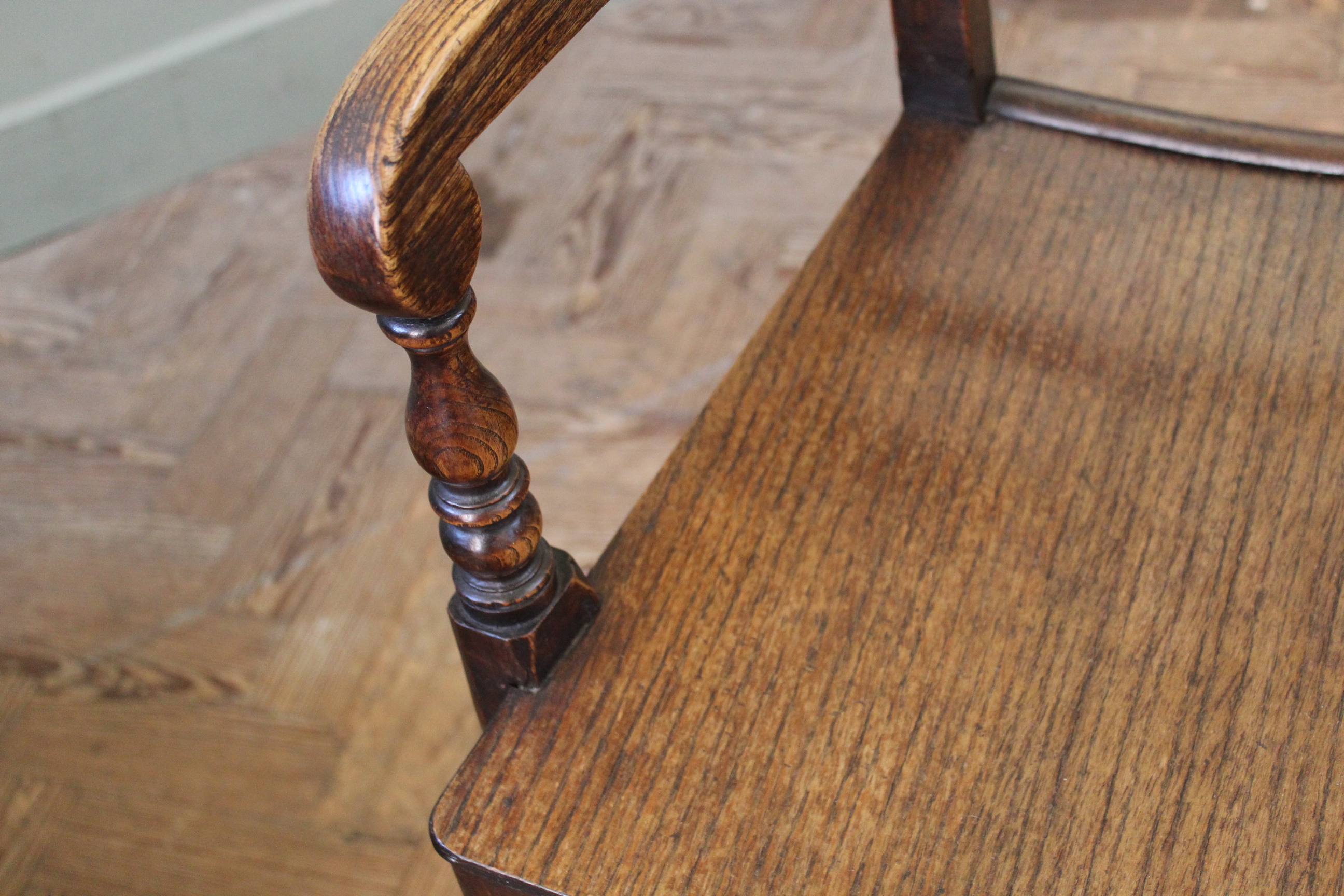 A Victorian nursing chair along with an oak and elm carver chair - Image 7 of 7