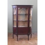 An Edwardian inlaid mahogany display cabinet