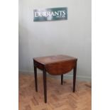 A early 19th Century mahogany single drawer Pembroke table