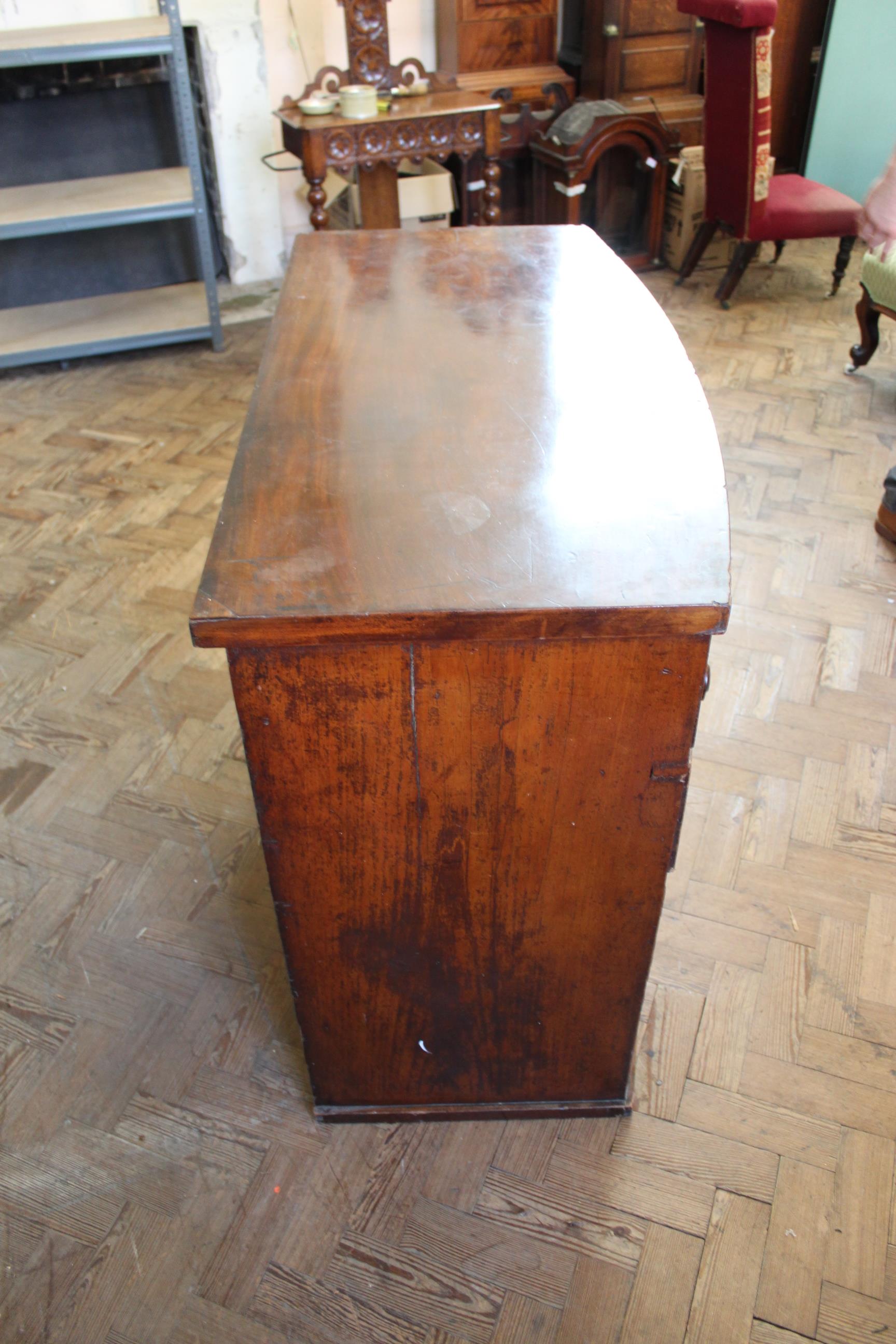 An early Victorian bow fronted chest of two short and three long drawers, - Image 5 of 5