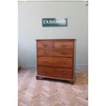 A late 18th Century mahogany chest of five drawers