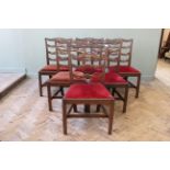 A set of six late 19th Century mahogany dining chairs in Chippendale style