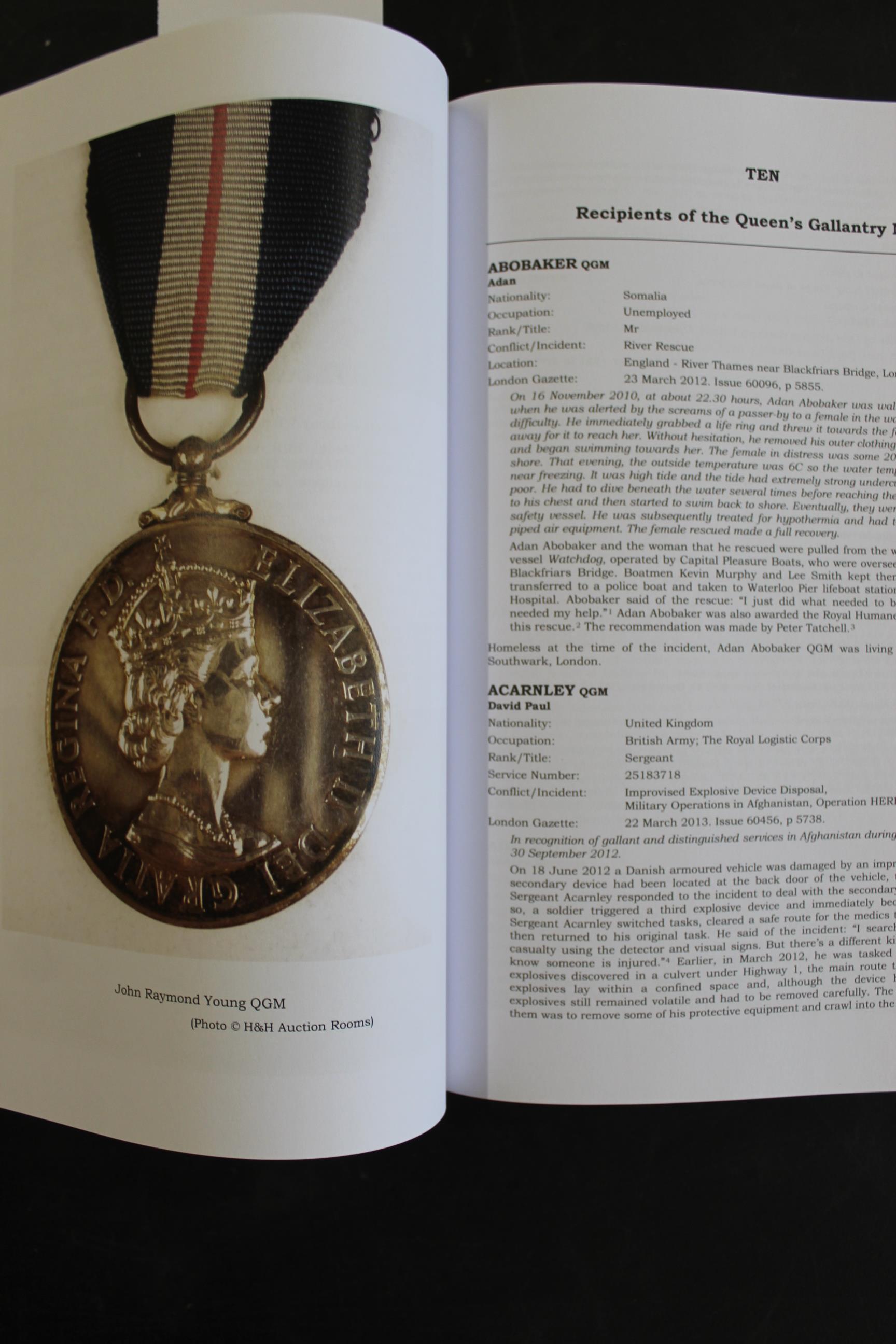 "For Exemplary Bravery, The Queens Gallantry Medal", by Nick Metcalfe MBE, QGM, - Image 2 of 2