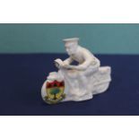 A WWI era crested china 'dispatch rider' (N.B.