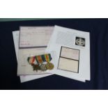 A WWI 1914/15 Star trio mounted for wear to S-6806 Pte W.C.E.Martin RIF.Brig.