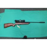 An SMK QB78 Deluxe .22 cal CO2 air rifle complete with B.S.A.