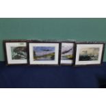 A set of four 'Lancaster' themed prints signed and titled by the artist Brian Petch,