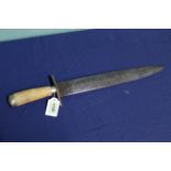 A large Victorian hunting/Bowie knife,
