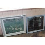 Basil Nubel 1923-1981, two mid Century oils on canvas, one dated 1952 and signed B.