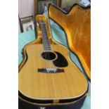 A Japanese Kimbara acoustic guitar in original case